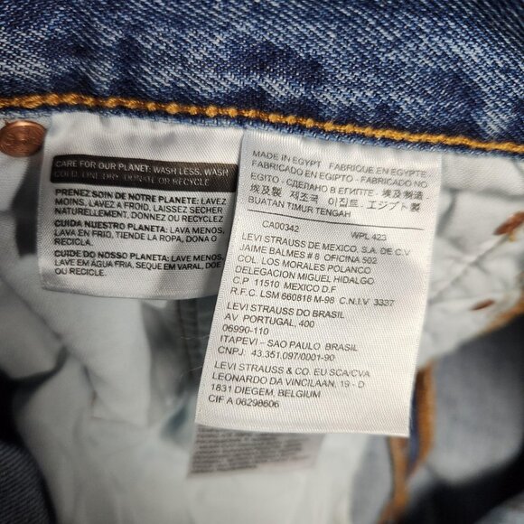 Levis 501 Jeans Mens 38x32 Straight Leg Button Fly Classic‎ Vintage Denim Pants - Picture 15 of 16